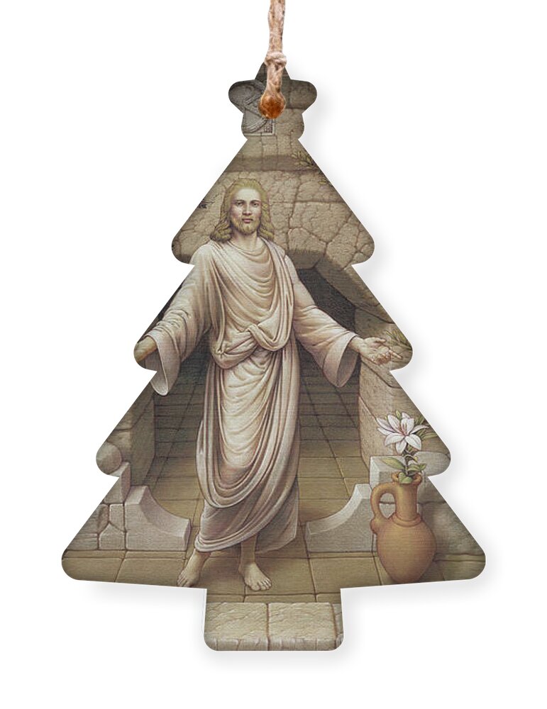Christian Art Ornament featuring the painting The Resurrection by Kurt Wenner