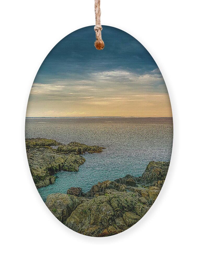 Marginal Way Ornament featuring the photograph The Rock by Penny Polakoff