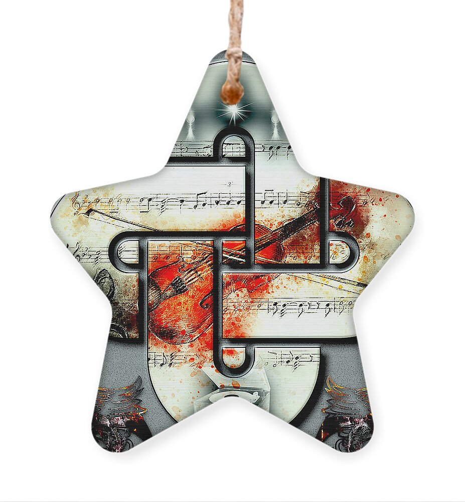 Stradivarius Ornament featuring the digital art The Stradivarius by Michael Damiani