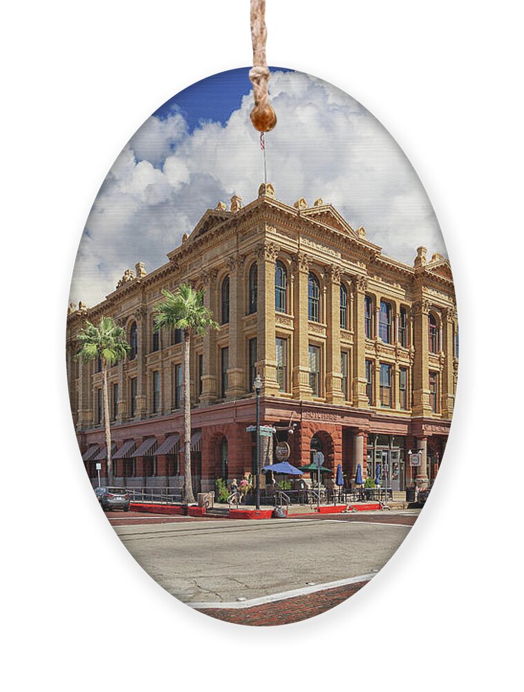 Galveston Ornament featuring the photograph The Strand In Galveston by James Eddy