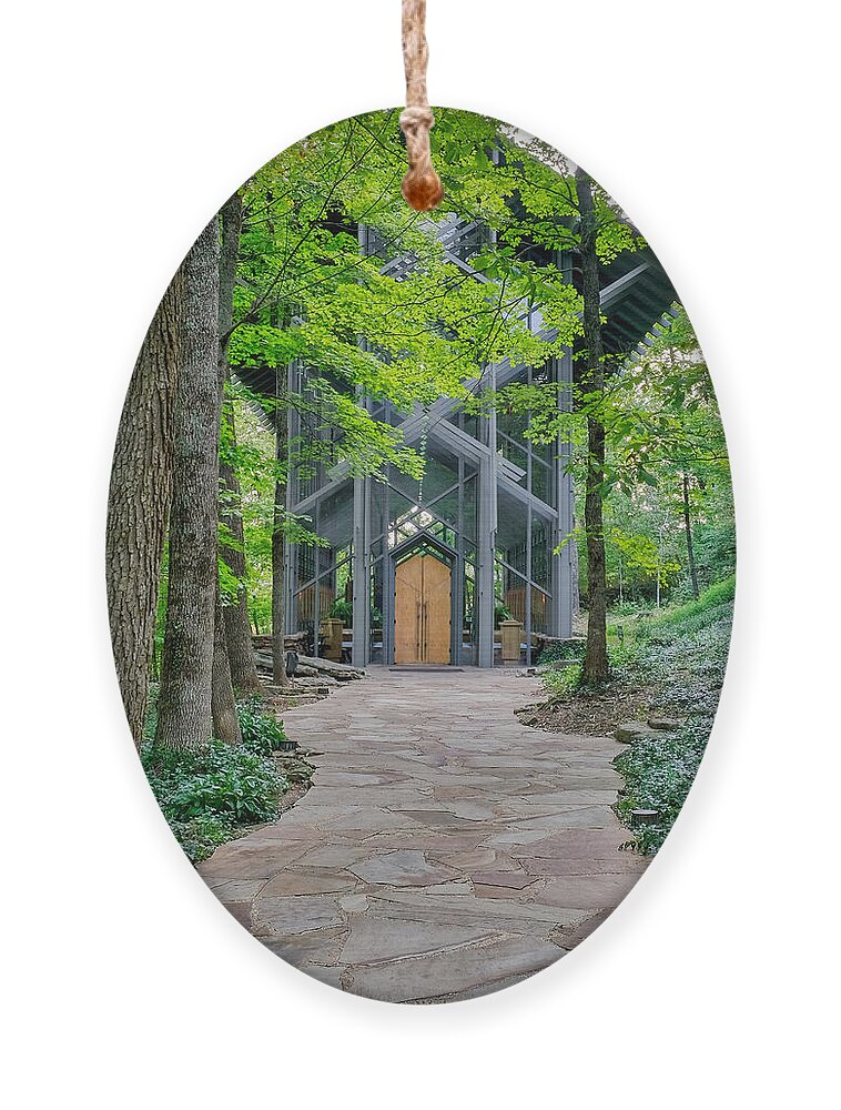 The Thorncrown Chapel In Eureka Springs Arkansas Ornament featuring the photograph The Thorncrown Chapel Eureka Springs Arkansas by Robert Bellomy