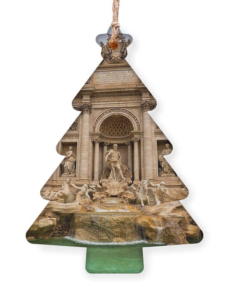 Trevi Ornament featuring the photograph The Trevi Fountain In Rome, Italy by Artur Bogacki