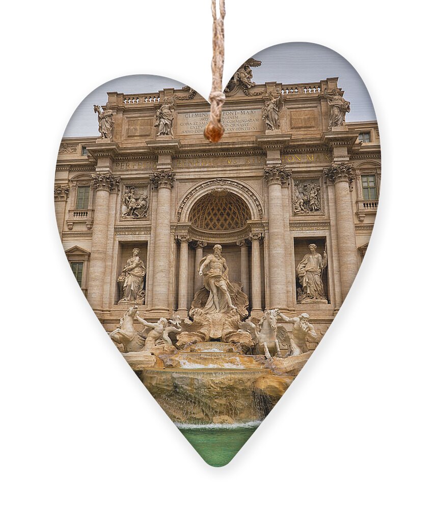 Trevi Ornament featuring the photograph The Trevi Fountain In Rome, Italy by Artur Bogacki