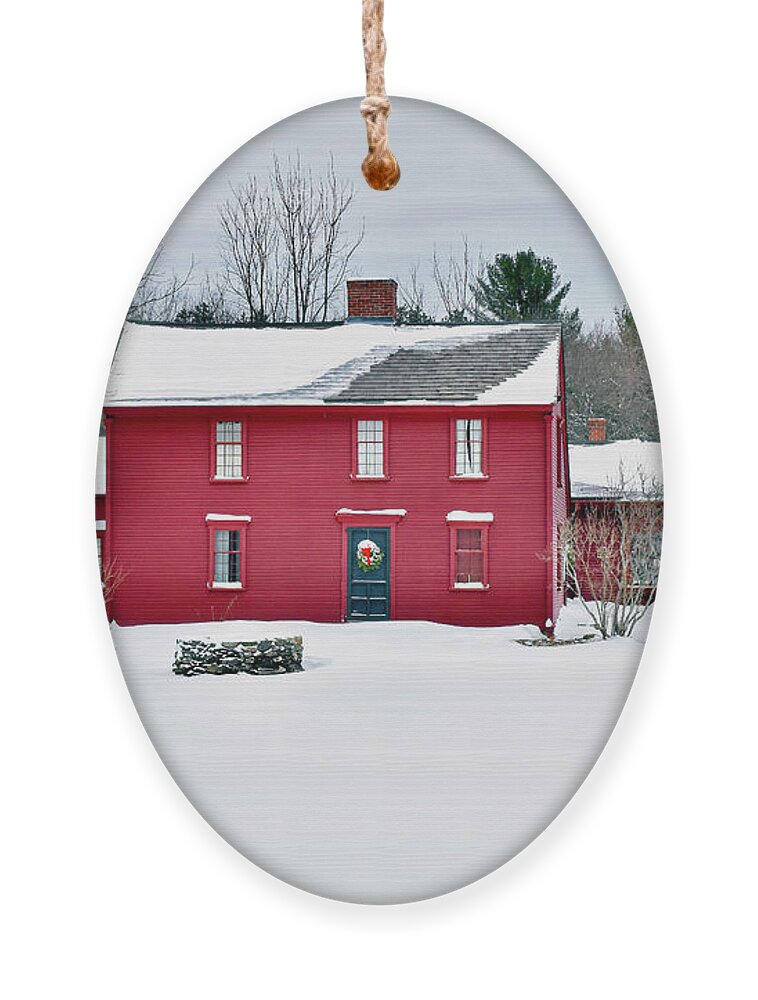 Willard Ornament featuring the photograph The Willard House by Monika Salvan