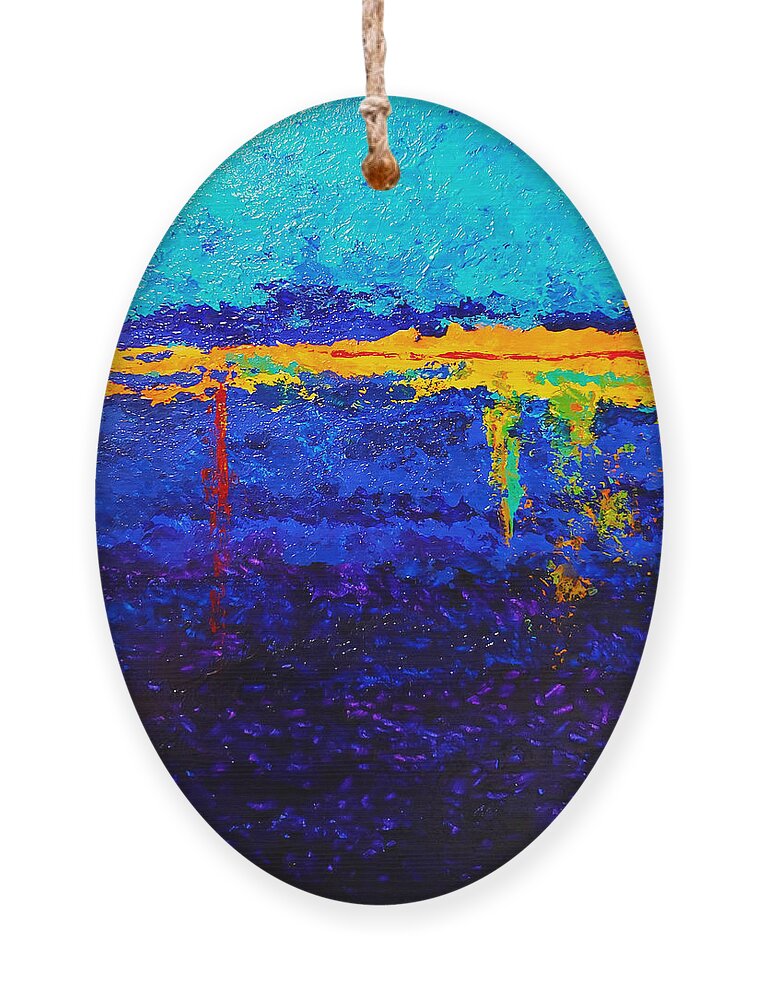 Abstract Ornament featuring the painting Thermocline by Christine Bolden