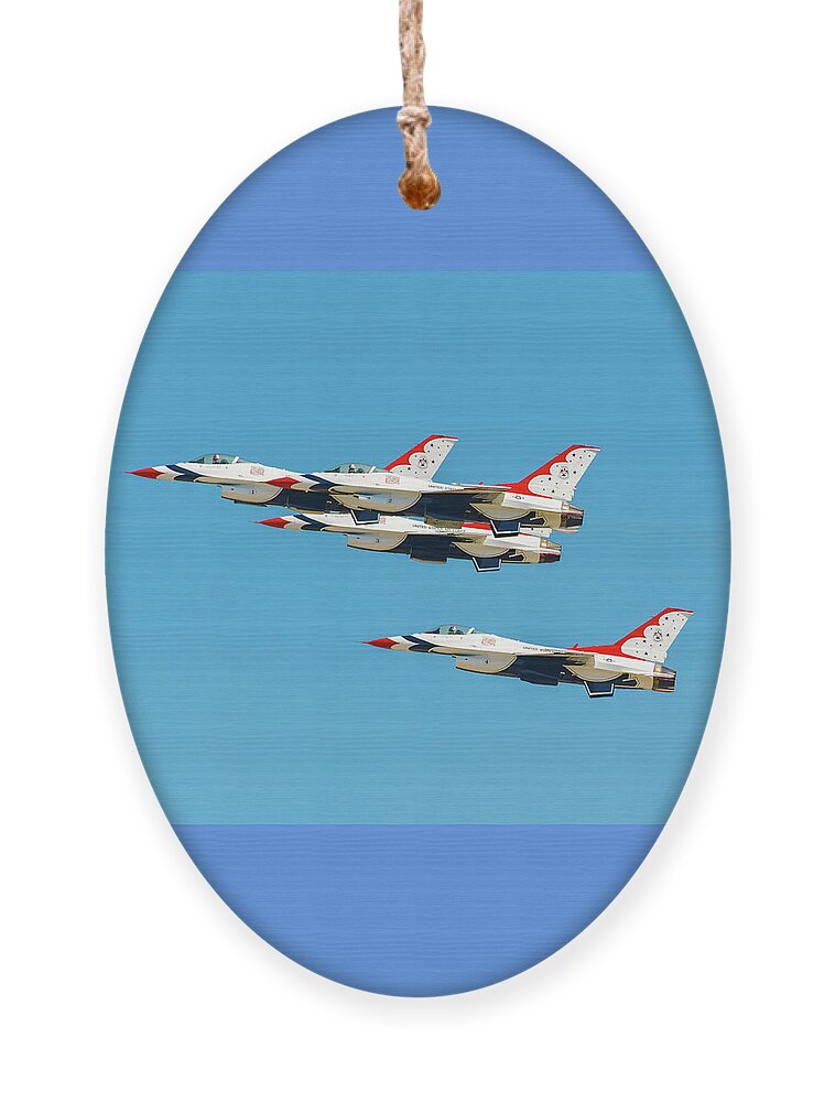 Usaf Ornament featuring the photograph Thunderbirds Gear Up Now by Jeff at JSJ Photography