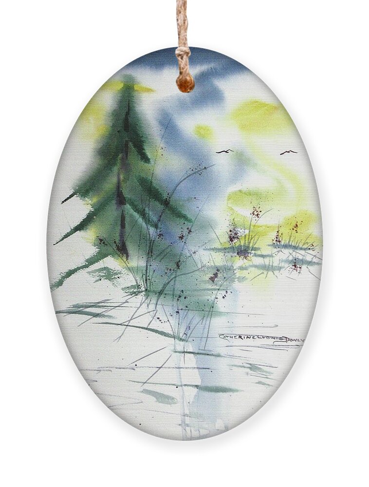 Historic Ornament featuring the painting Only a Moment by Catherine Ludwig Donleycott