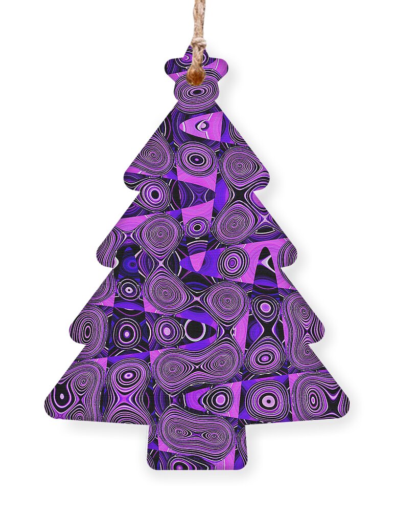 Tom Stanley Janca Ornament featuring the digital art Tom Stanley Janca Purple Plus Abstract # 4616 by Tom Janca