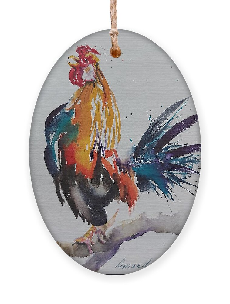 Watercolor Ornament featuring the painting Top o' the Morning by Amanda Amend
