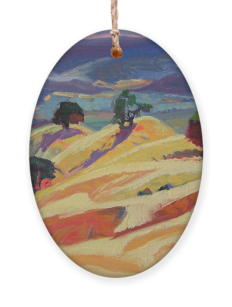 The Geysers Ornament featuring the painting Top of the Mountain by John McCormick
