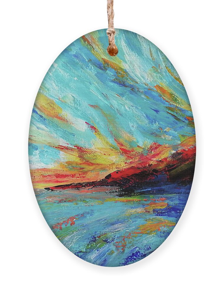 Nature Ornament featuring the painting Touch Of Heaven 1 by Leonida Arte