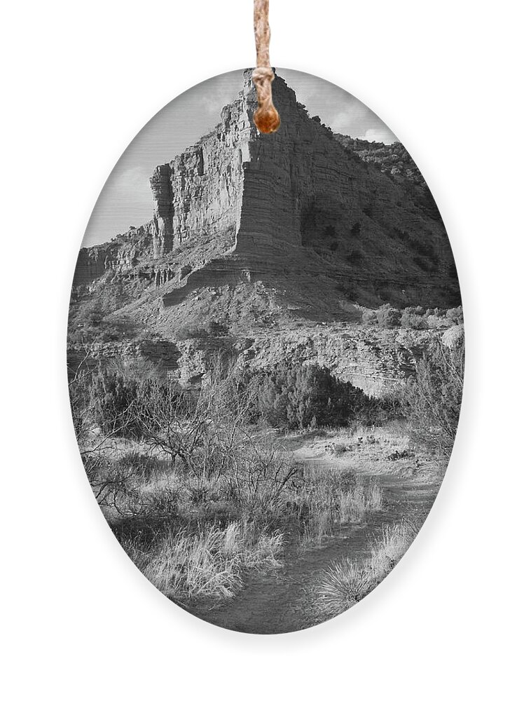 Richard E. Porter Photography Ornament featuring the photograph Trail and Formation - Caprock Canyons State Park, Texas by Richard Porter