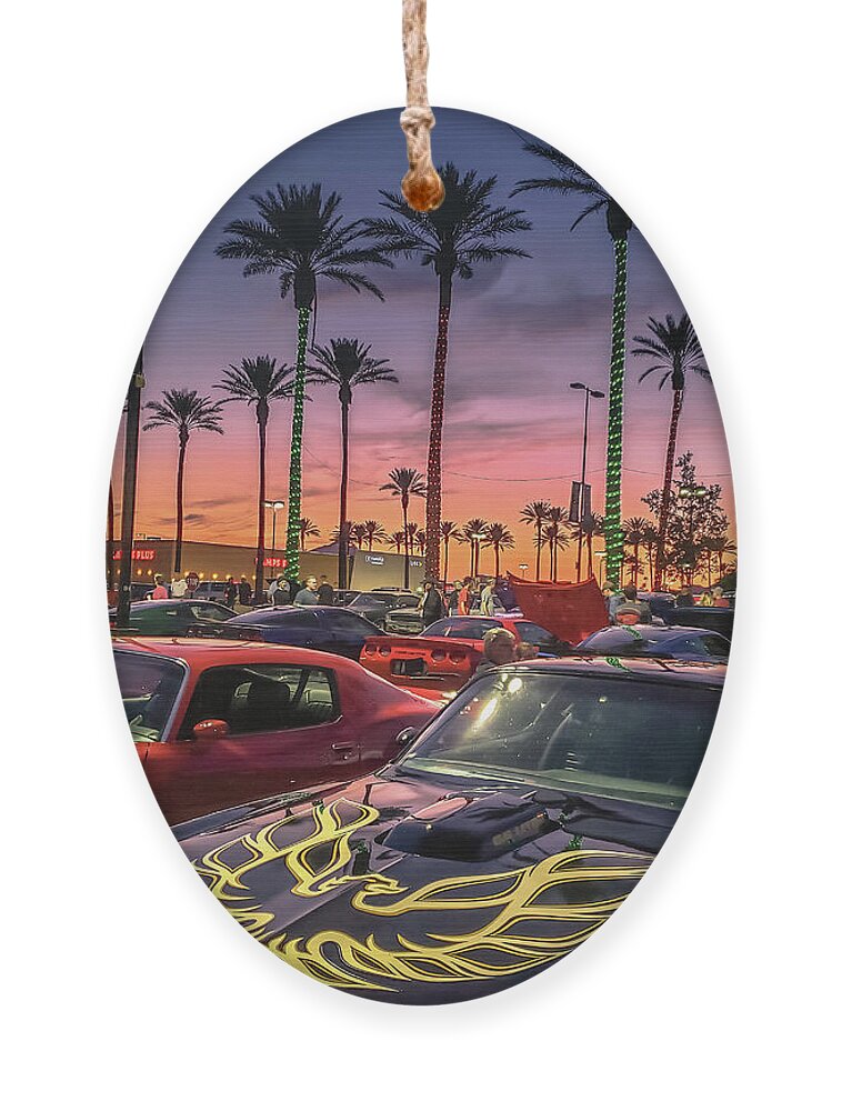 Pontiac Ornament featuring the photograph TransAm Sunset by Darrell Foster