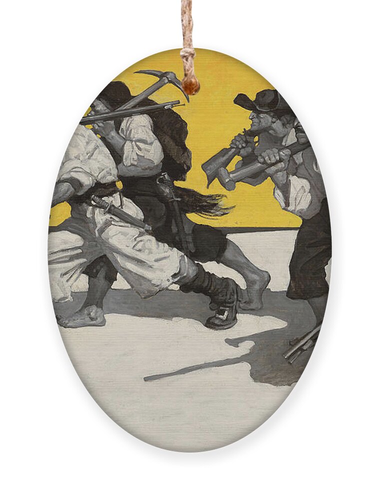 Newell Convers Wyeth Ornament featuring the painting Treasure Island by Newell Convers Wyeth