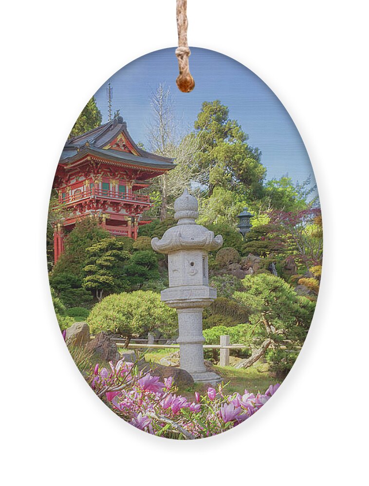 Japanese Garden Ornament featuring the photograph Pagoda - Japanese Tea Garden by Susan Rissi Tregoning