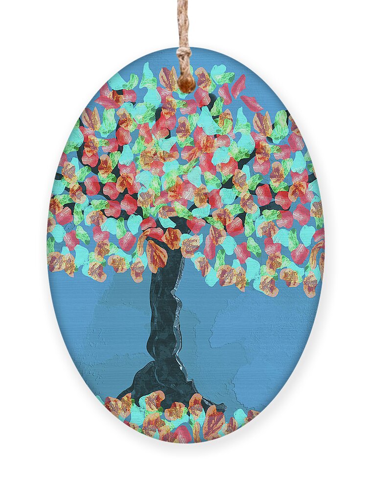 Tree Ornament featuring the painting Tree Blossom by Sannel Larson