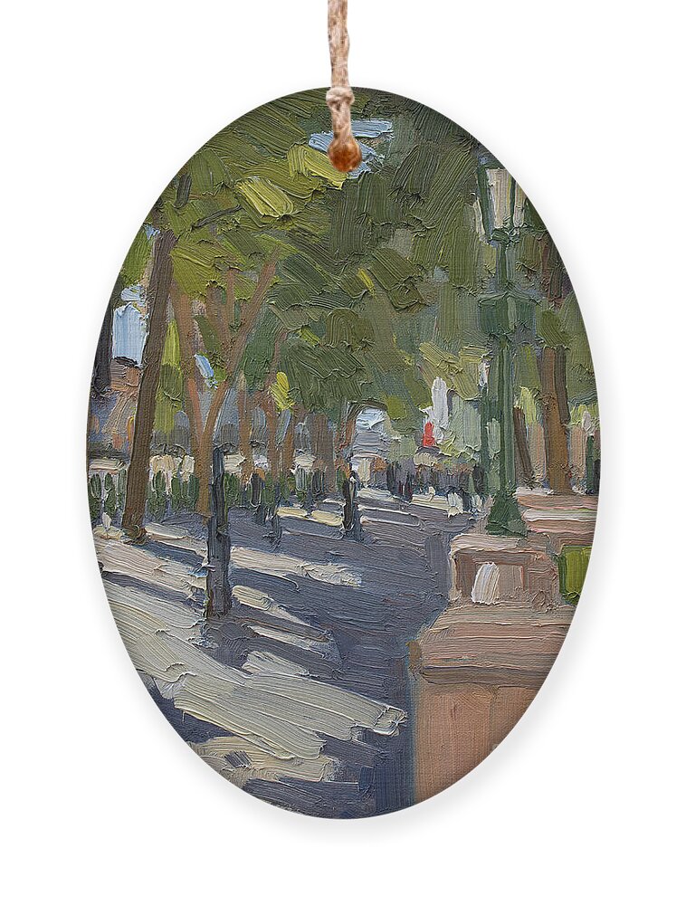 Tree Ornament featuring the painting Tree Canopy - Las Vegas, Nevada by Paul Strahm