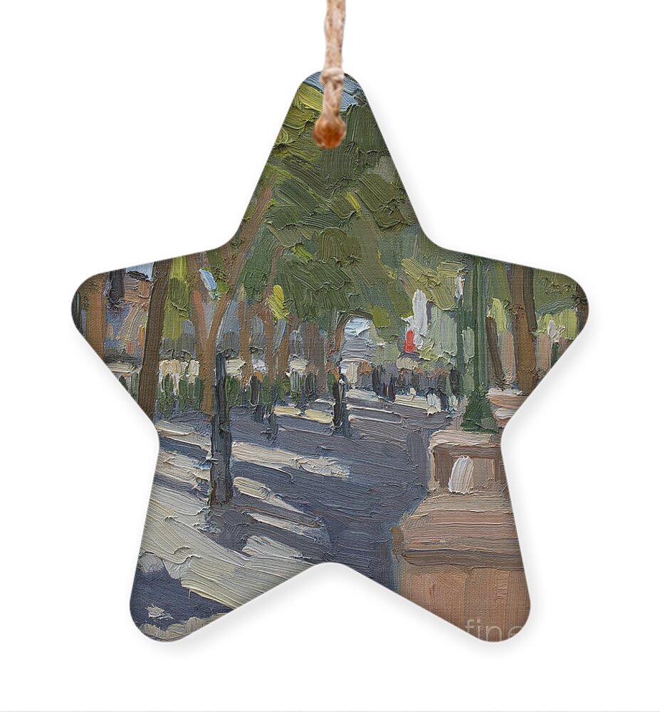 Tree Ornament featuring the painting Tree Canopy - Las Vegas, Nevada by Paul Strahm