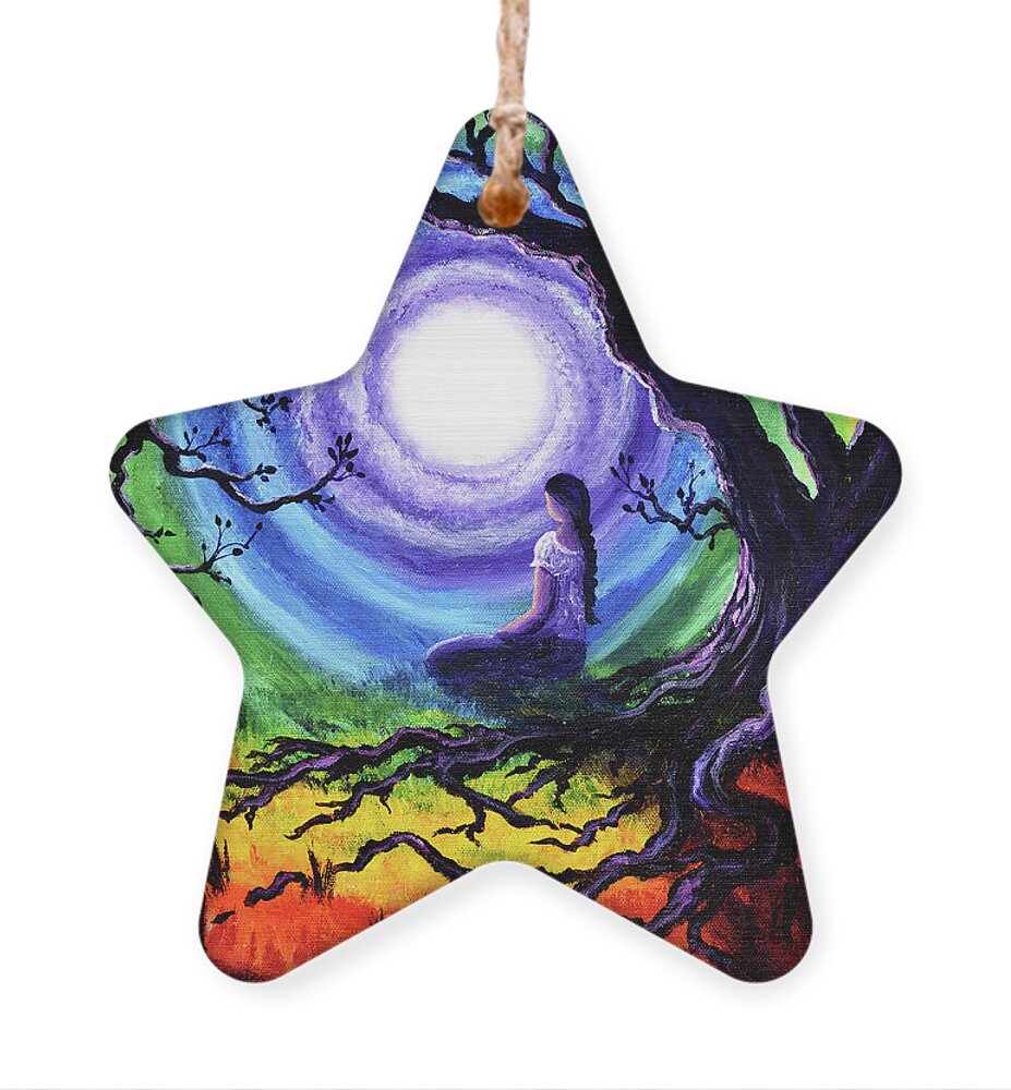 Gypsy Ornament featuring the painting Tree of Life Meditation by Laura Iverson