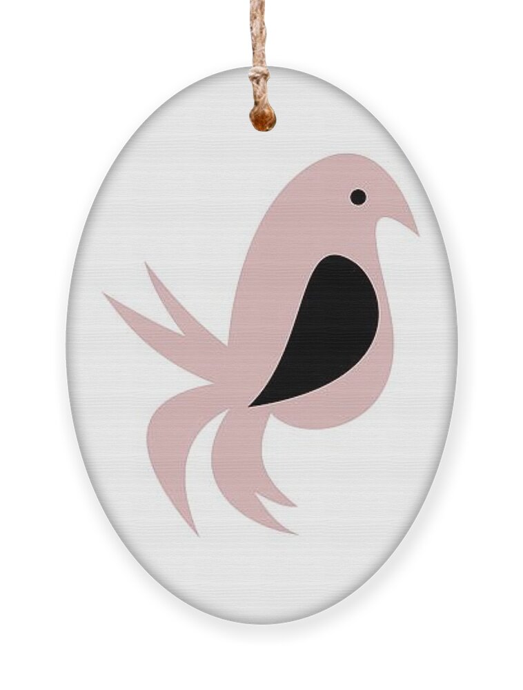 Mid Century Bird Ornament featuring the digital art Trio of Whimsical Birds by Donna Mibus
