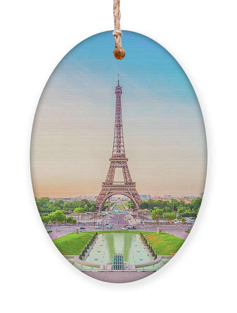 Eiffel Ornament featuring the photograph Trocadero, Paris by Anastasy Yarmolovich