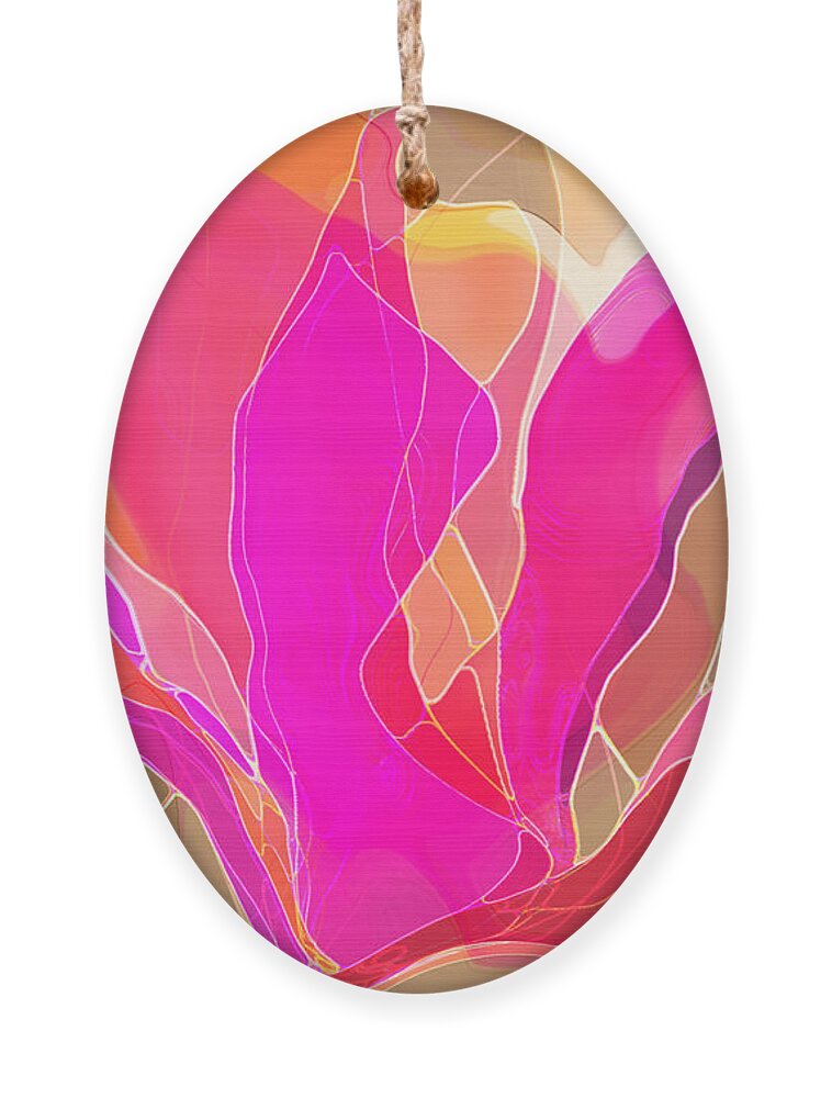 Abstract Ornament featuring the digital art Tropicana by Gina Harrison