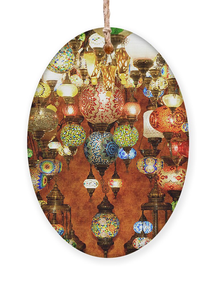 Grand Bazar Ornament featuring the photograph Turkish lamps by Anastasy Yarmolovich