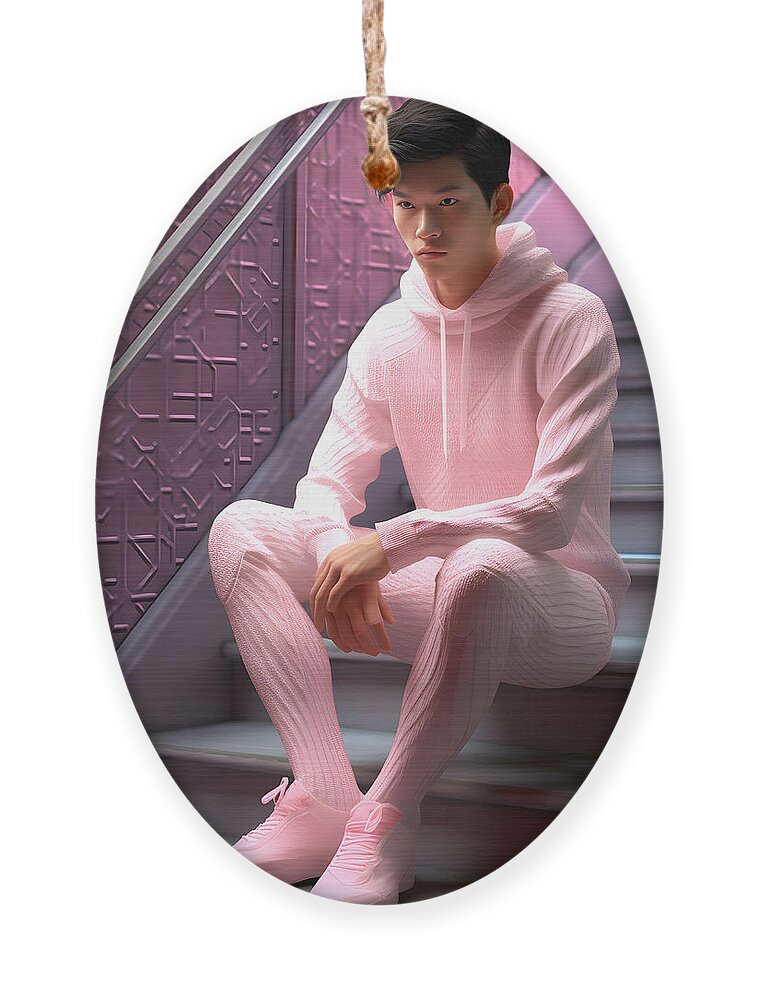 Twink In Pink Tracksuit Ornament by Gregory Adams - Pixels
