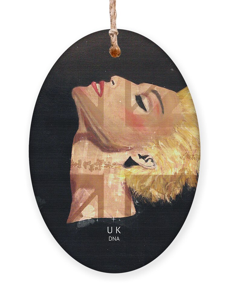 Fine-art Ornament featuring the painting U K - D N A - 27 by Catalina Walker