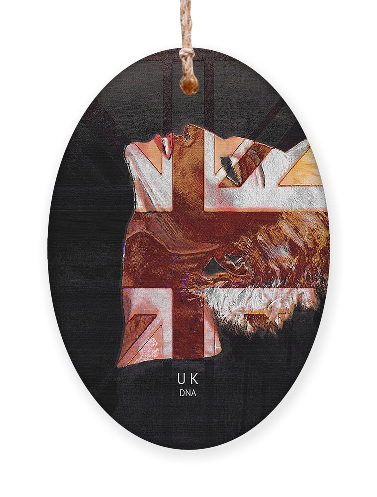 Fine-art Ornament featuring the painting U K - D N A -30  by Catalina Walker
