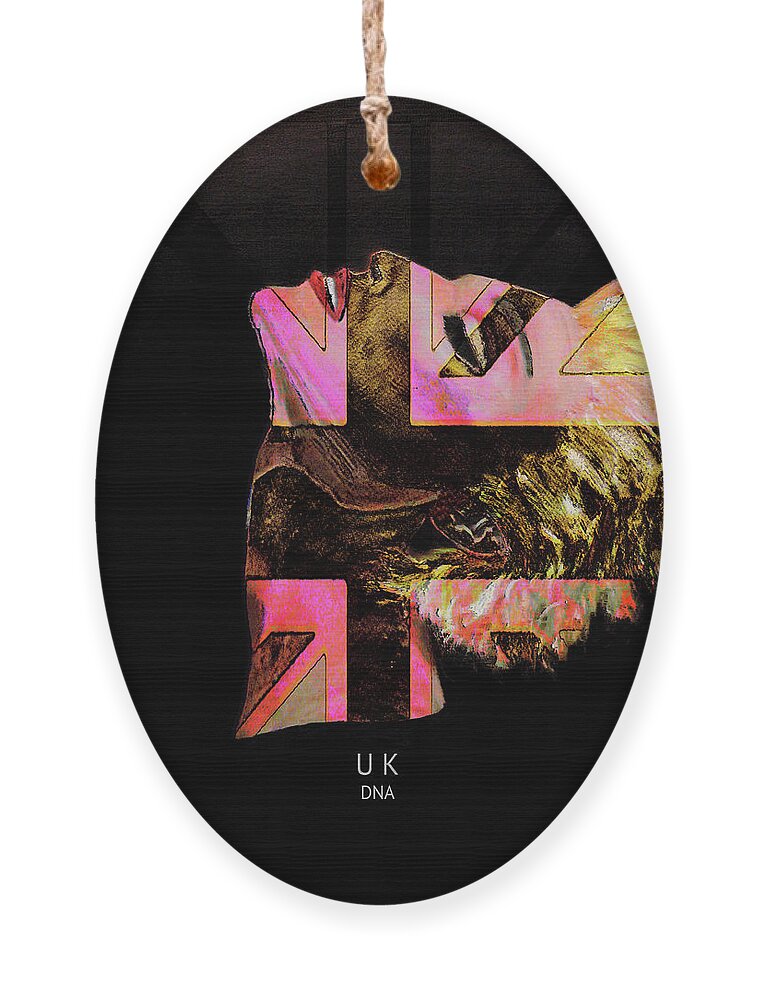 Fine-art Ornament featuring the painting U K - D N A - 33 by Catalina Walker