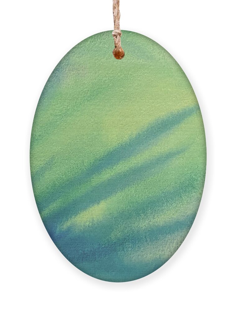 Abstract Ornament featuring the painting Under Sea Abstract by Lisa Neuman