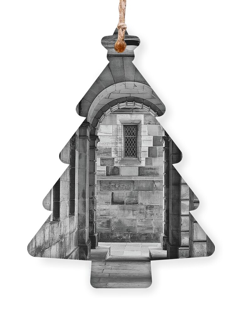 Edinburgh Ornament featuring the photograph Under the Arches - Parliament Square, Edinburgh by Yvonne Johnstone