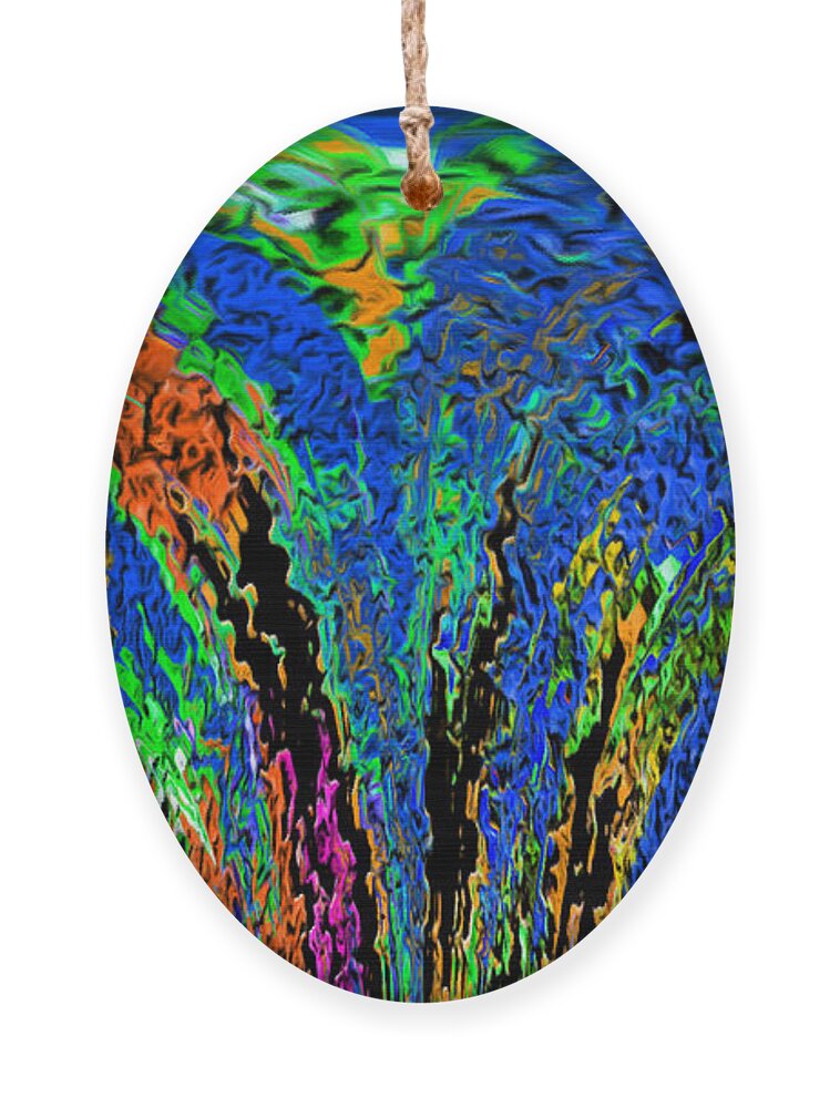 Abstract Ornament featuring the digital art Under the Sea - Abstract by Ronald Mills