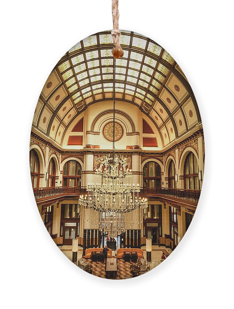 Nashville Ornament featuring the photograph Union Station atrium by Shelia Hunt
