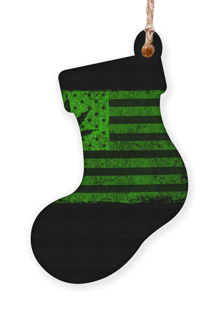 Cool Ornament featuring the digital art United States Of Cannabis by Flippin Sweet Gear