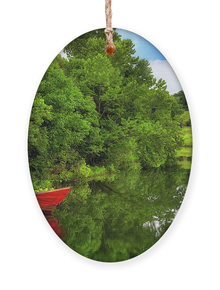 Creek Ornament featuring the photograph Up the Creek by Shelia Hunt