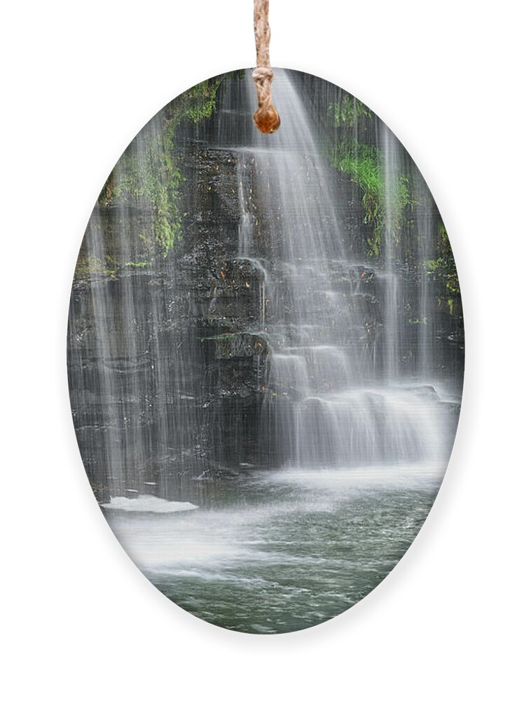 Waterfall Ornament featuring the photograph Upper Potter's Falls 4 by Phil Perkins