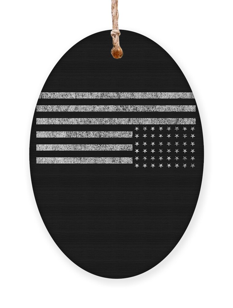 Cool Ornament featuring the digital art Upside Down Flag US Vintage by Flippin Sweet Gear