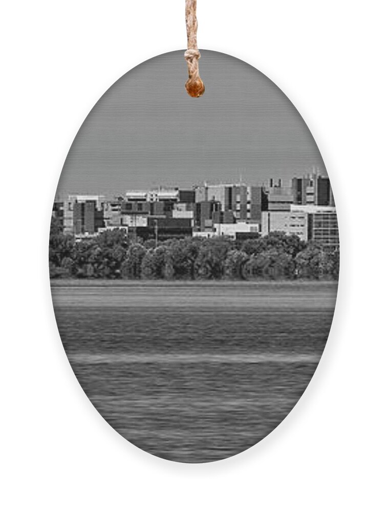 Madison Ornament featuring the photograph UW Hospital, Madison, Wisconsin 2 by Steven Ralser