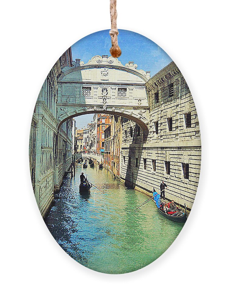Bridge Of Sighs Ornament featuring the photograph Venice Series 3 by Ramona Matei