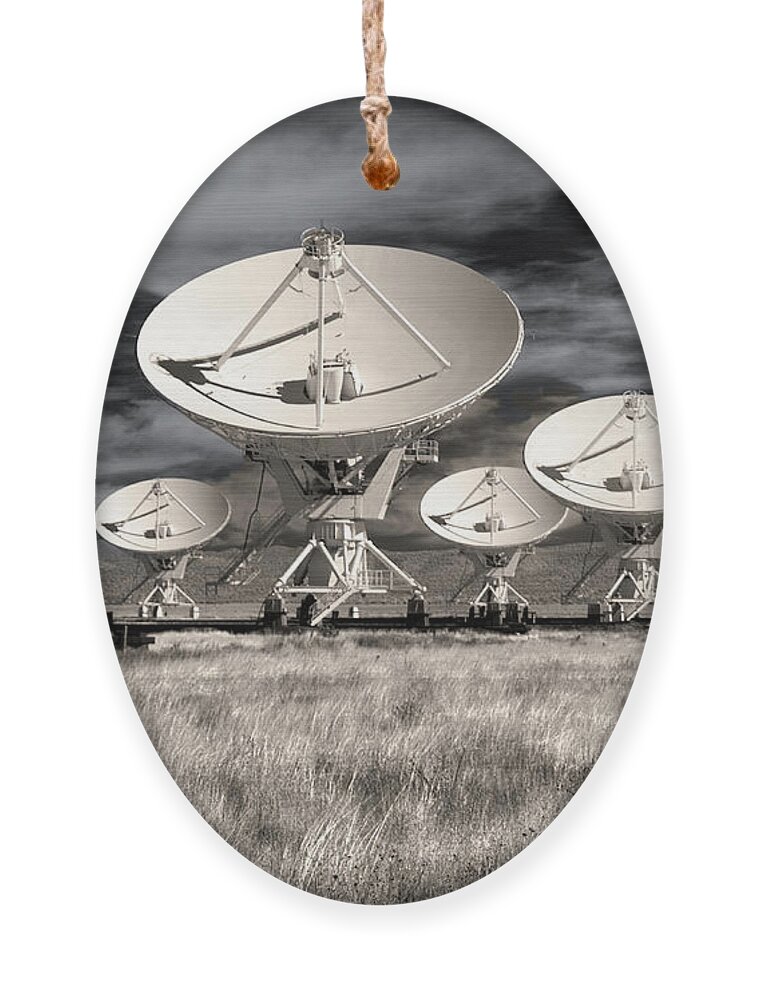Very Large Array Ornament featuring the photograph Very Large Array Infrared by Martin Konopacki