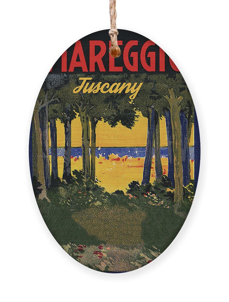 Viareggio Ornament featuring the digital art Viareggio, Tuscany by Long Shot