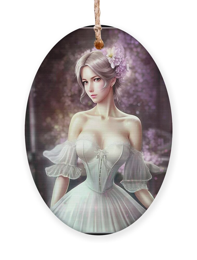 Healer Ornament featuring the digital art Victorian Lady by Shawn Dall