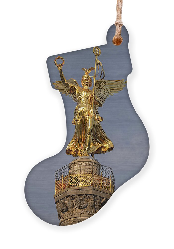 Victory Ornament featuring the photograph Victory Column And Viewing Platform In Berlin by Artur Bogacki