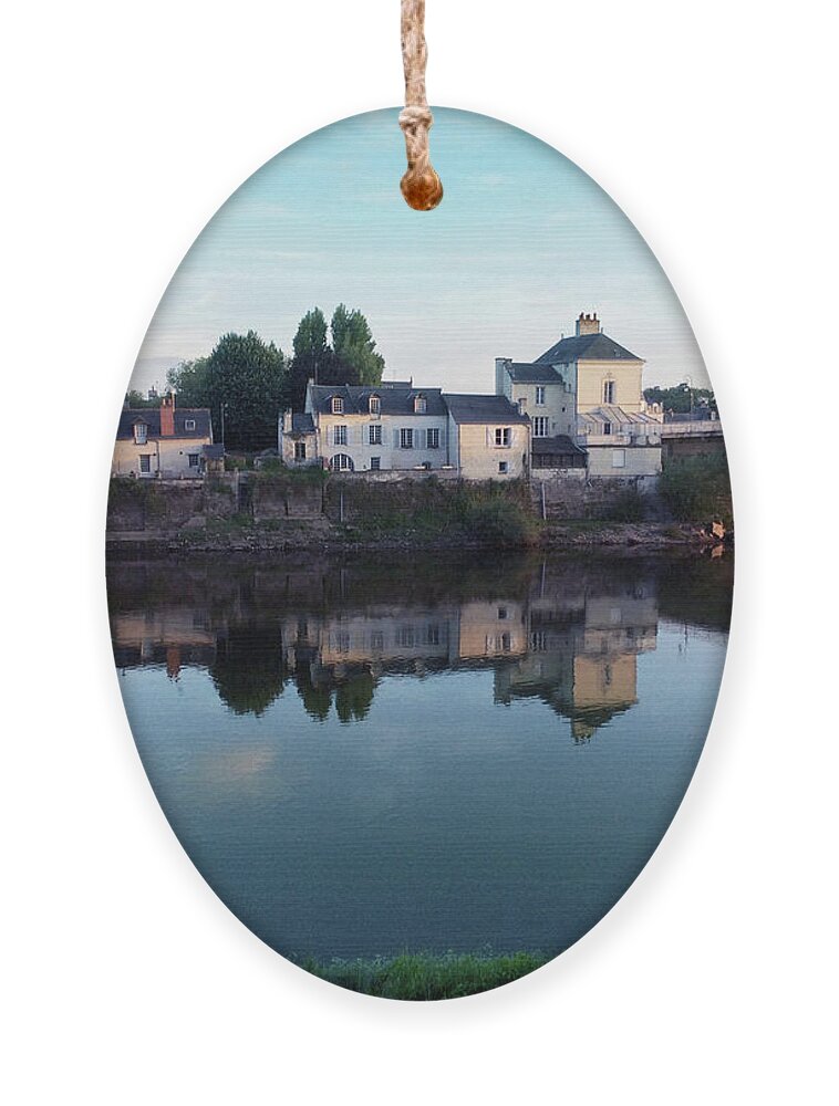 Chinon Ornament featuring the photograph Vienne River, Chinon, France by Elaine Teague