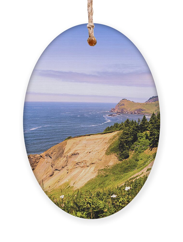 Coastal Ornament featuring the photograph View from God's Thumb, Oregon by Aashish Vaidya
