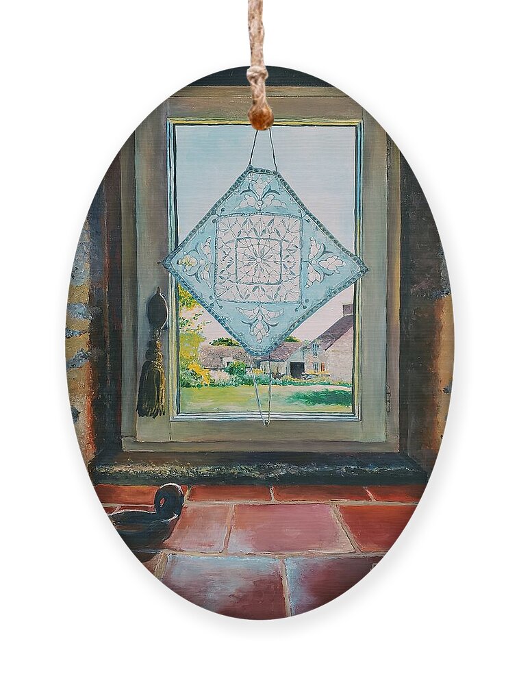 France Ornament featuring the painting View from La Maison de Beaulieu by Merana Cadorette