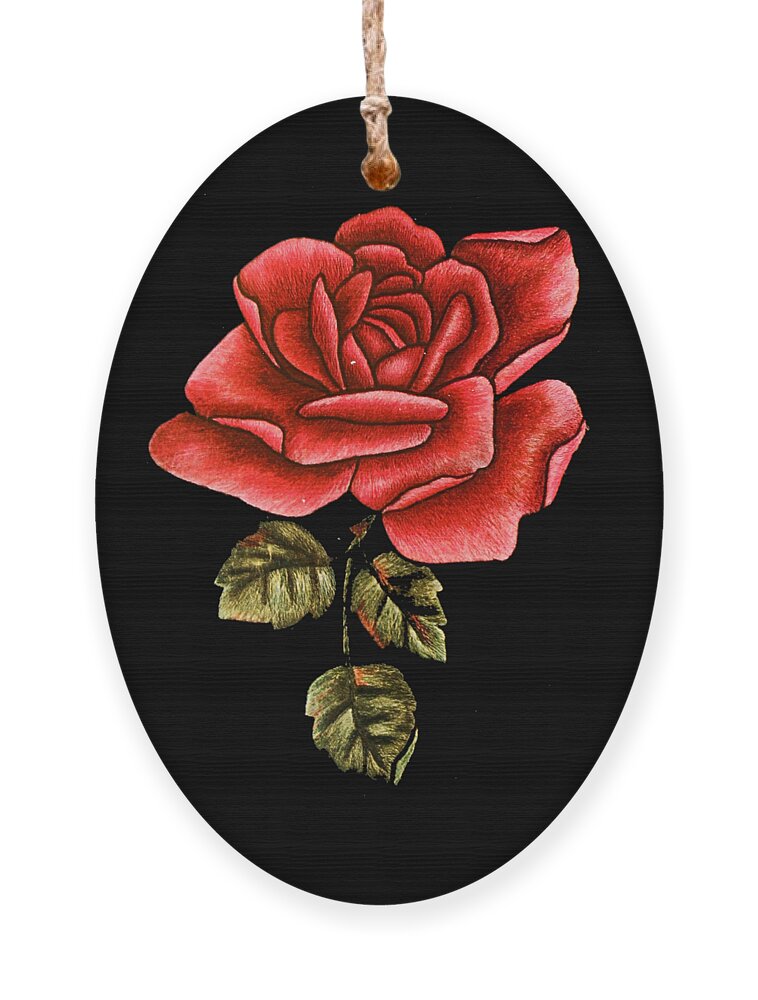 Cool Ornament featuring the digital art Vintage Rose by Flippin Sweet Gear