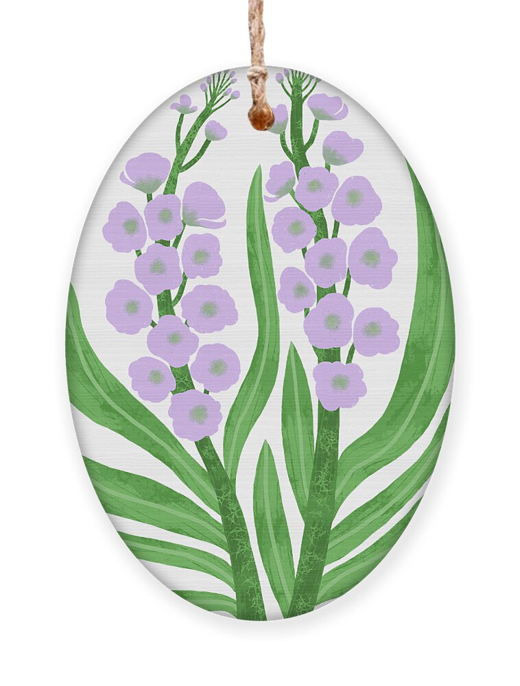 Violets Ornament featuring the drawing Violet by Min Fen Zhu